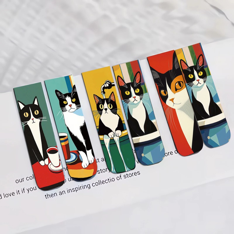Office Supply Office Stationery Items - 5 Buah Pembatas Buku Magnetik Kucing