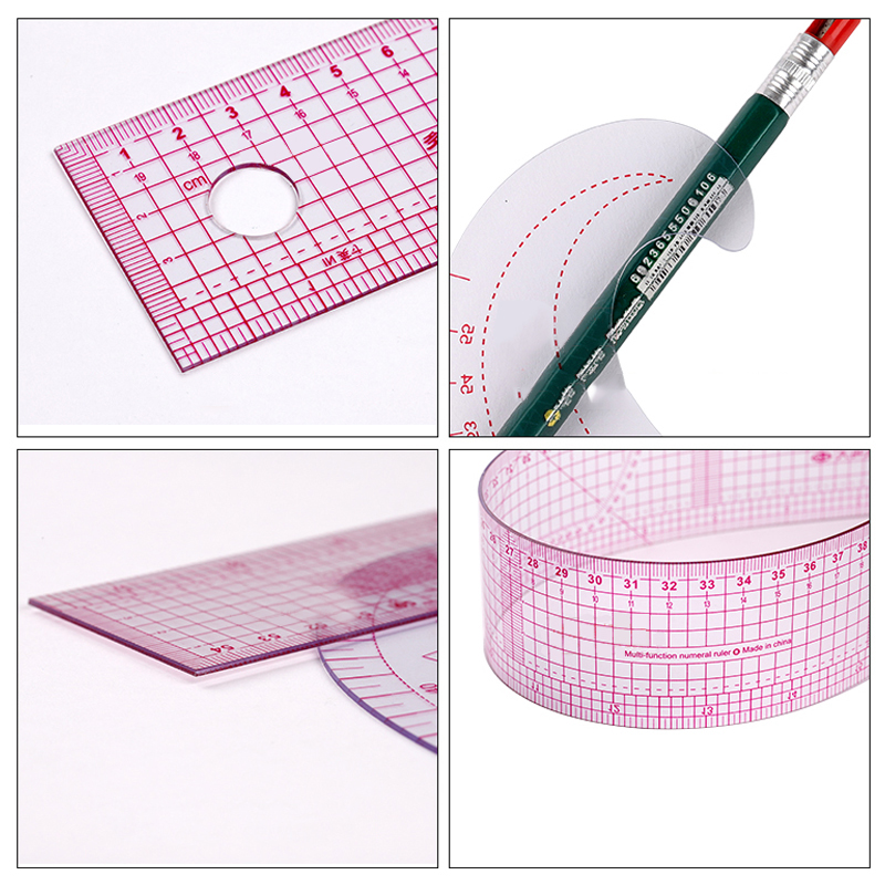 Penguasa Potongan Kurva Peranc - Ruler Set Transparent ulasan dan harga