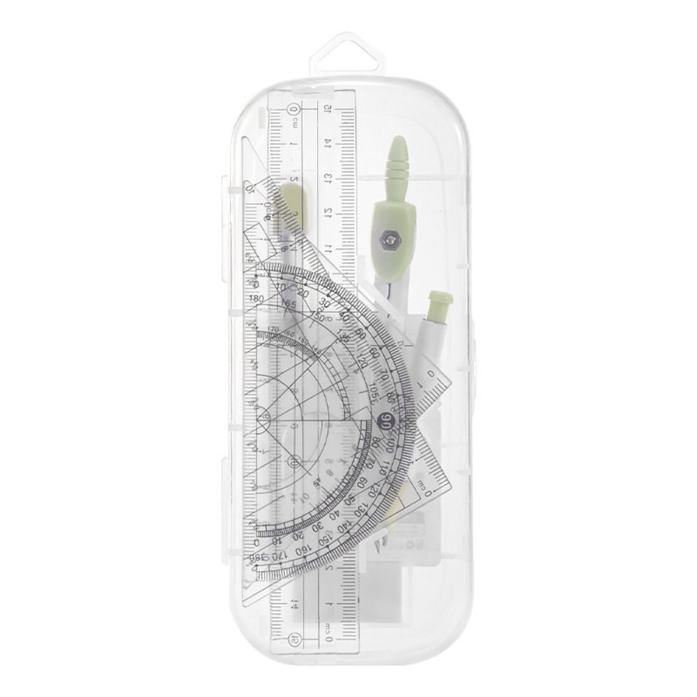 8 Buah/Set Penggaris Plastik S - Ruler Set Transparent ulasan dan harga